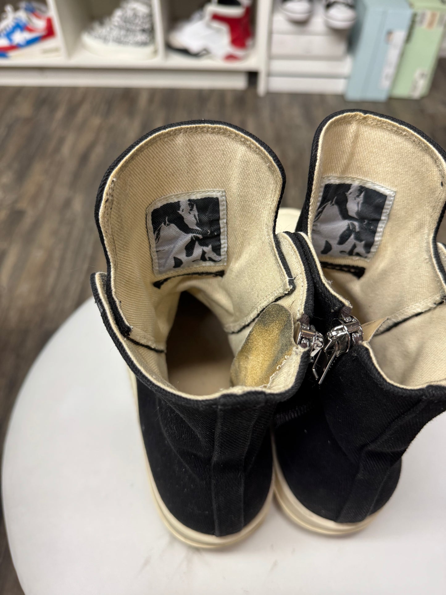 RICK OWENS DRKSHDW HEXA RAMONE HI-TOP SNEAKERS (39)