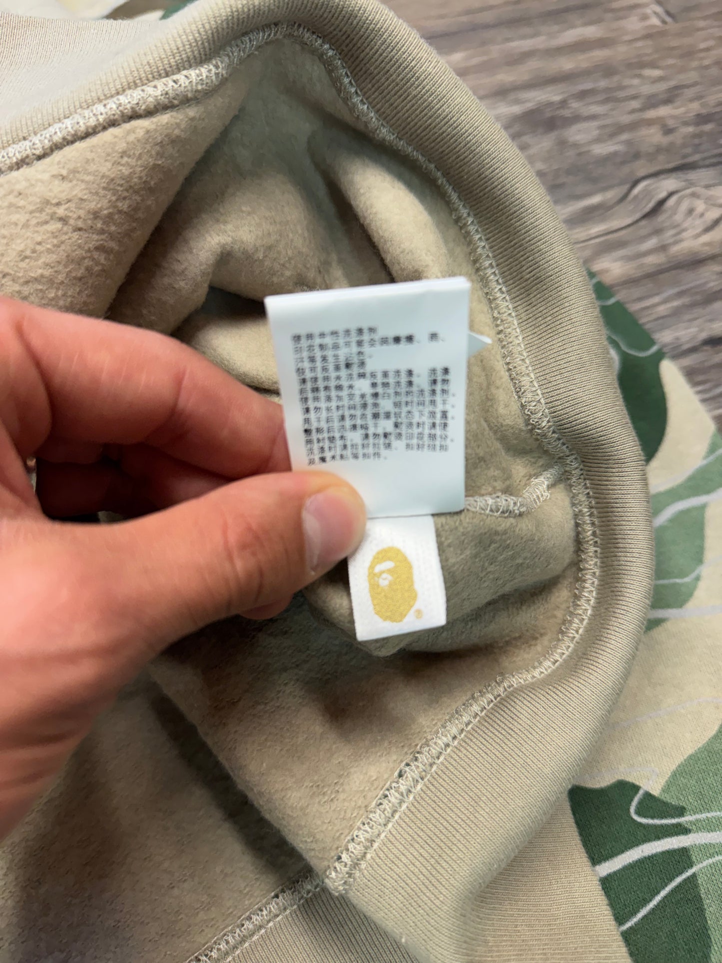A BATHING APE LAYERED LINE 3M SHARK ZIP (L)