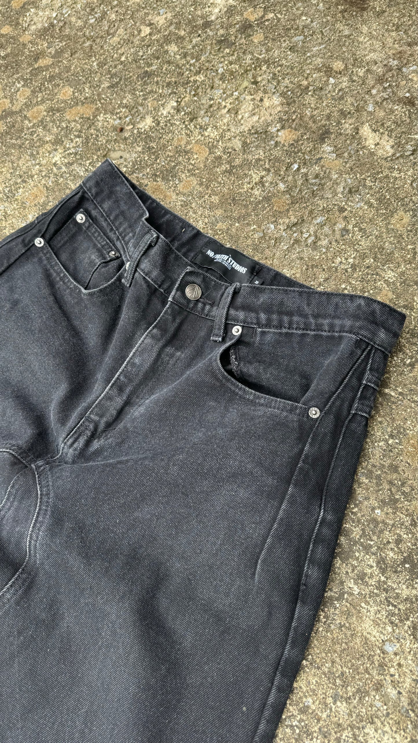 NO FAITH STUDIOS WIDE LEG DENIM (34)