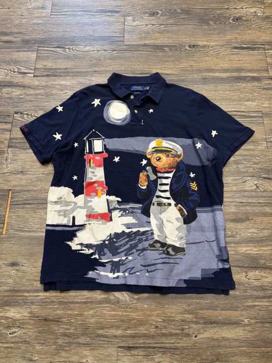 POLO RALPH LAUREN LIGHT HOUSE BEAR POLO (XL)
