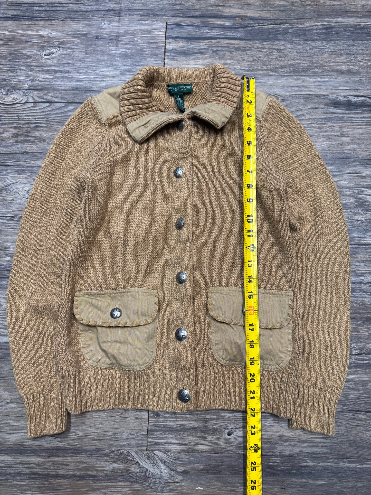 VINTAGE LAUREN JEANS KNIT WESTERN JACKET (S)