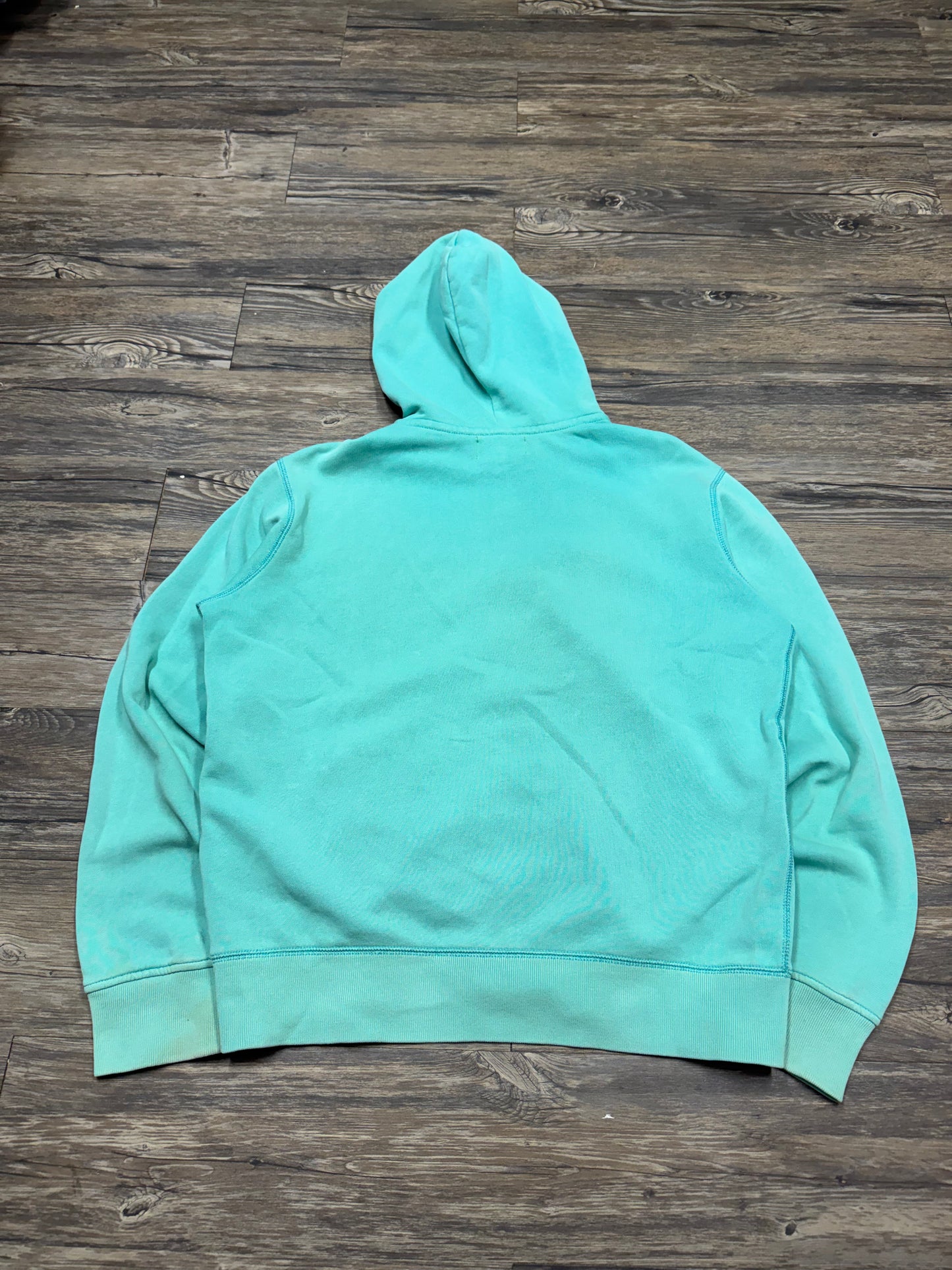POLO RALPH LAUREN ‘TEAL’ ZIP UP HOODED SWEATSHIRT (L)
