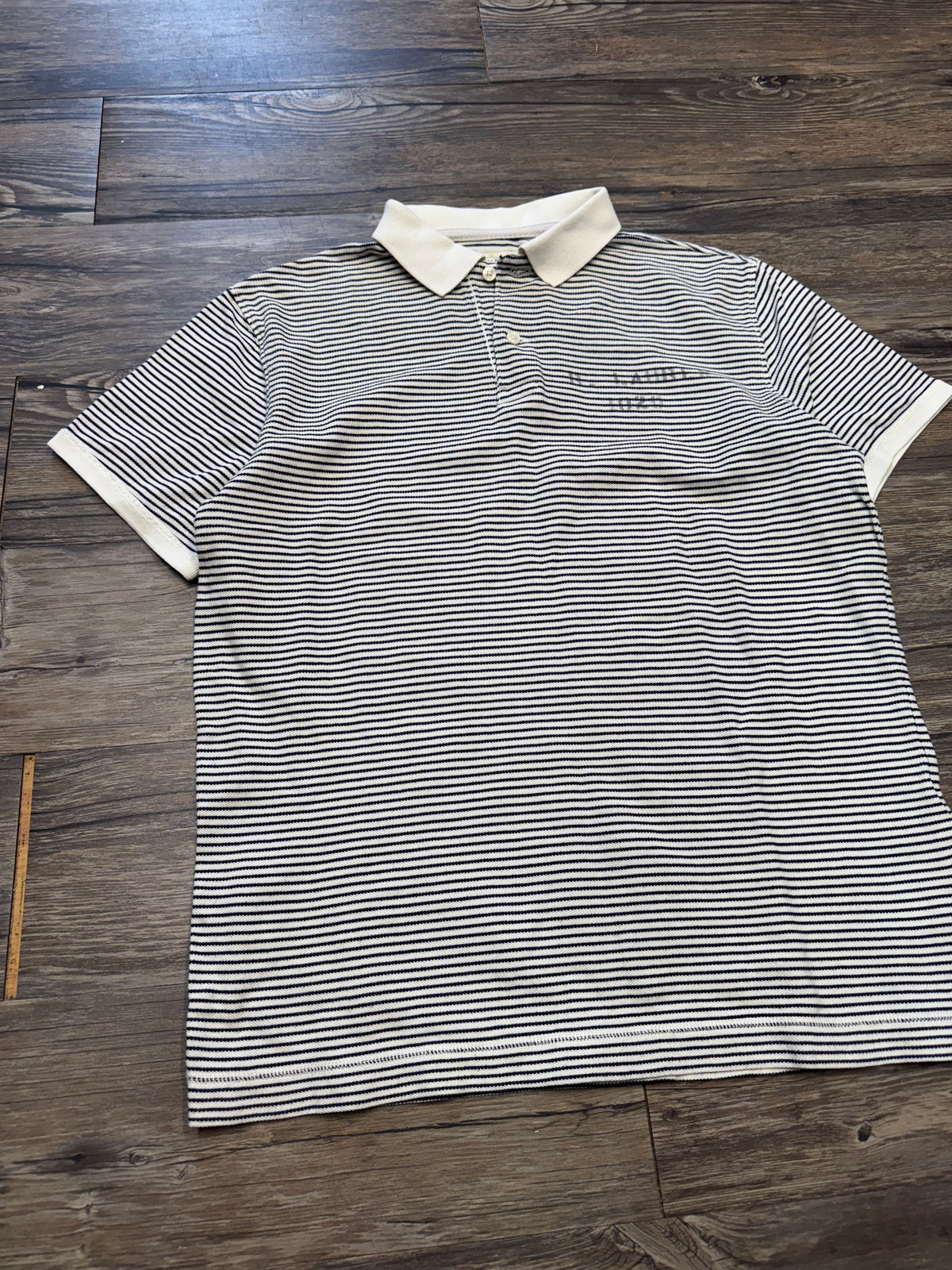 POLO RALPH LAUREN DENIM SUPPLY STRIPED & PATCHED POLO (M)