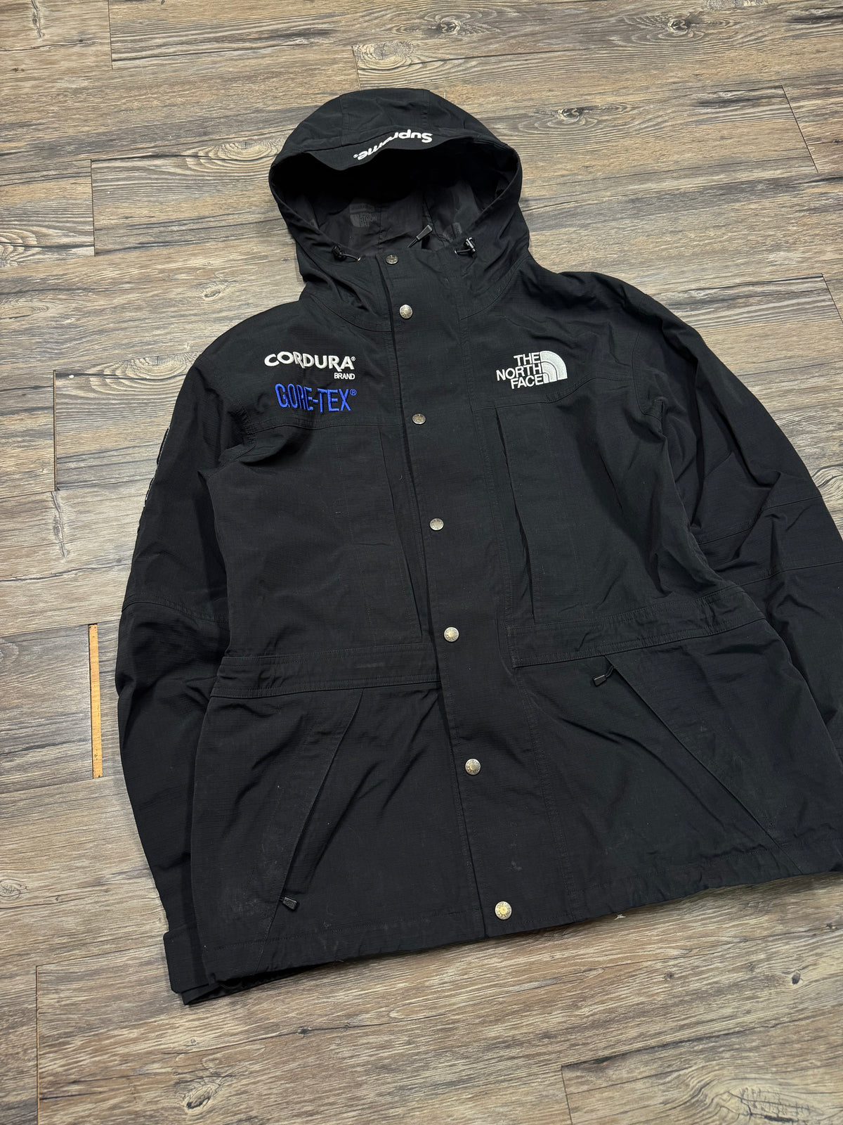 SUPREME X CORDURA FW/18 FACE EXPEDITION GORETEX BLACK ZIP UP JACKET (L)
