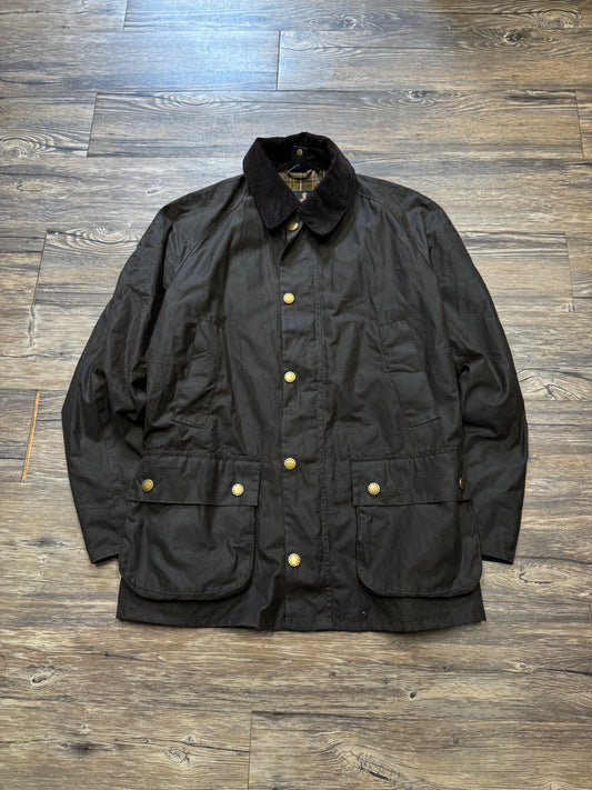 BARBOUR ASHBY TAILORED WAXED COTTON MEDIUM-WEIGHT JACKET (S)