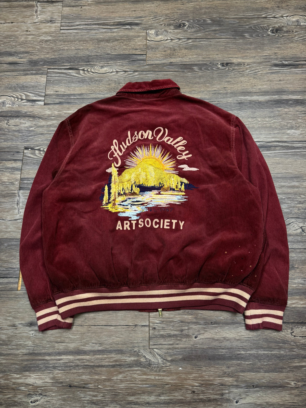 POLO RALPH LAUREN HUDSON VALLEY ART SOCIETY CORDUROY BOMBER JACKET (XL)
