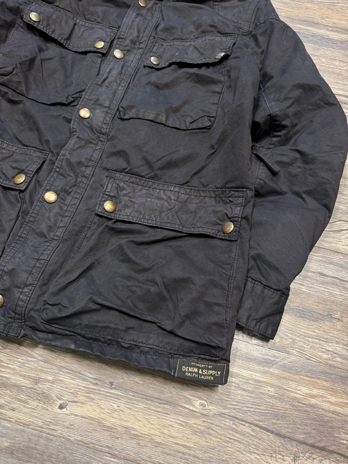 POLO RALPH LAUREN DENIM & SUPPLY LEOPARD INTERIOR UTILITY JACKET (M)