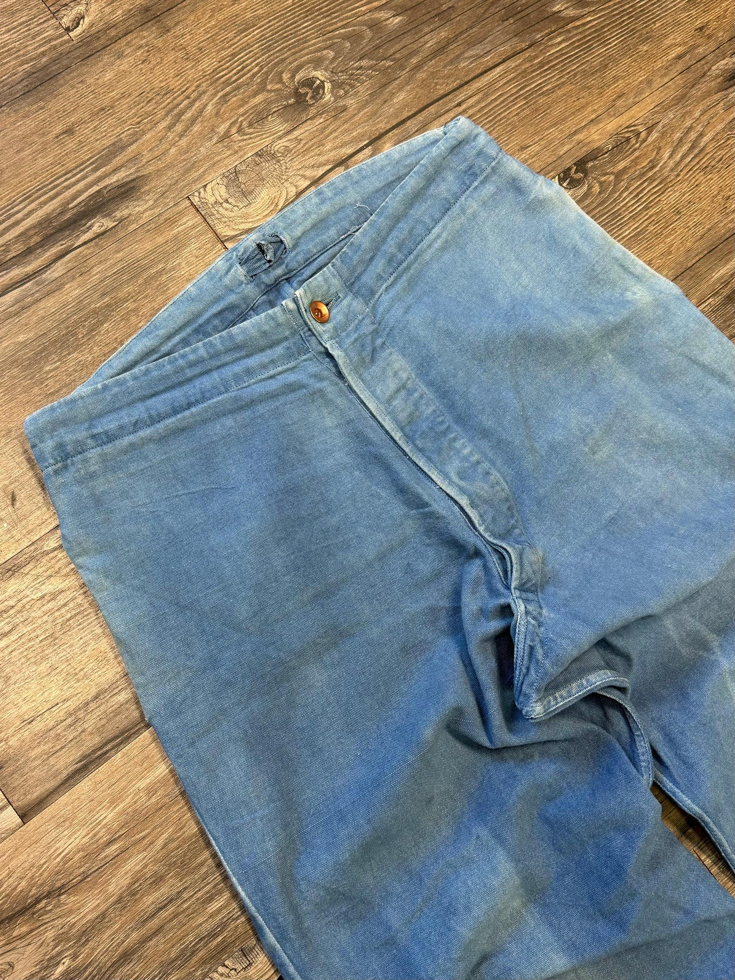 STORY BLUE BAGGY PRINTED JEANS (32)