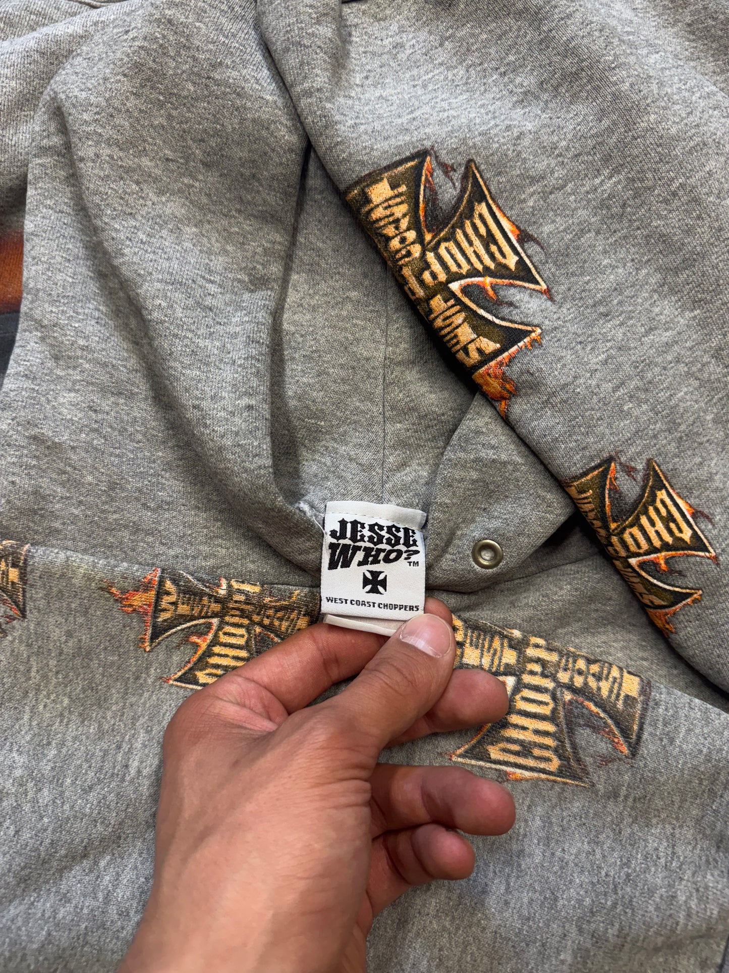 2000’s WEST COAST CHOPPER DISTRESSED HOODED SWEATSHIRT