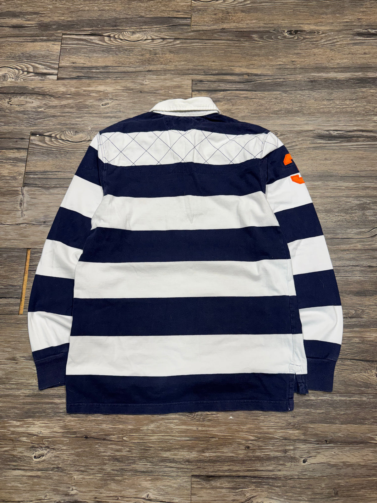 POLO RALPH LAUREN STRIPED BIG PONY RUGBY LONGSLEEVE SHIRT (M)