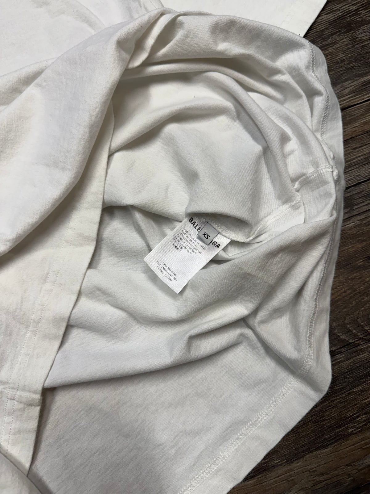BALENCIAGA WHITE LOGO T-SHIRT (XS)