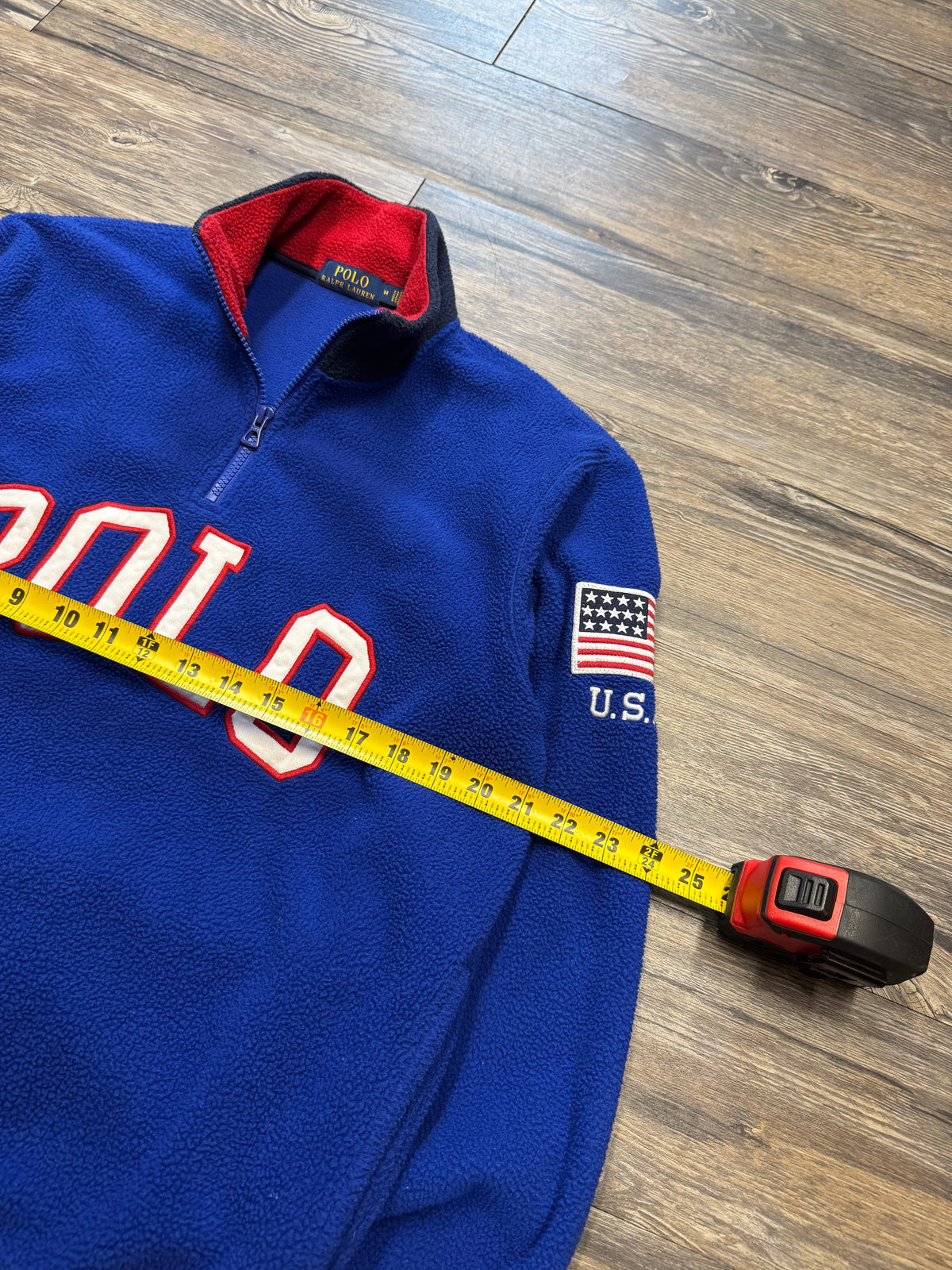 POLO RALPH LAUREN USA FLEECE QUARTER ZIP (M)