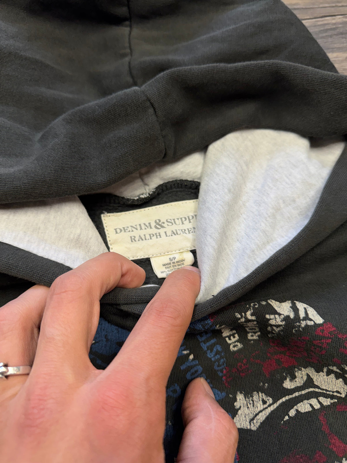 POLO RALPH LAUREN DENIM & SUPPLY NATIVE AMERICAN HOODIE (S)