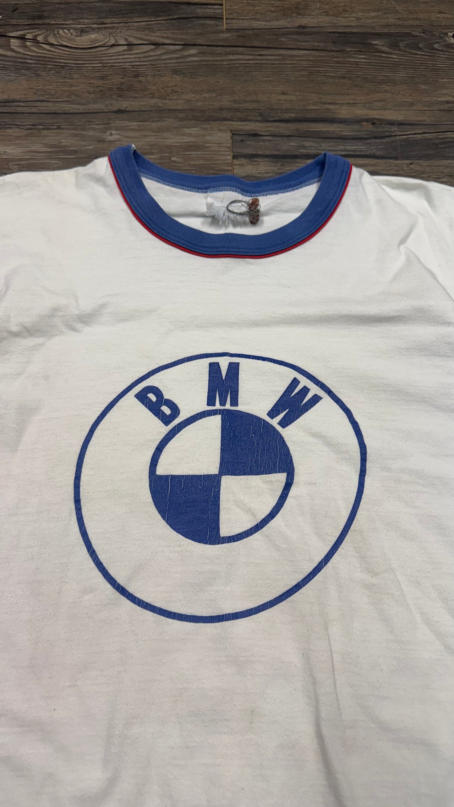 VINTAGE BMW LOGO RINGER TEE (M)
