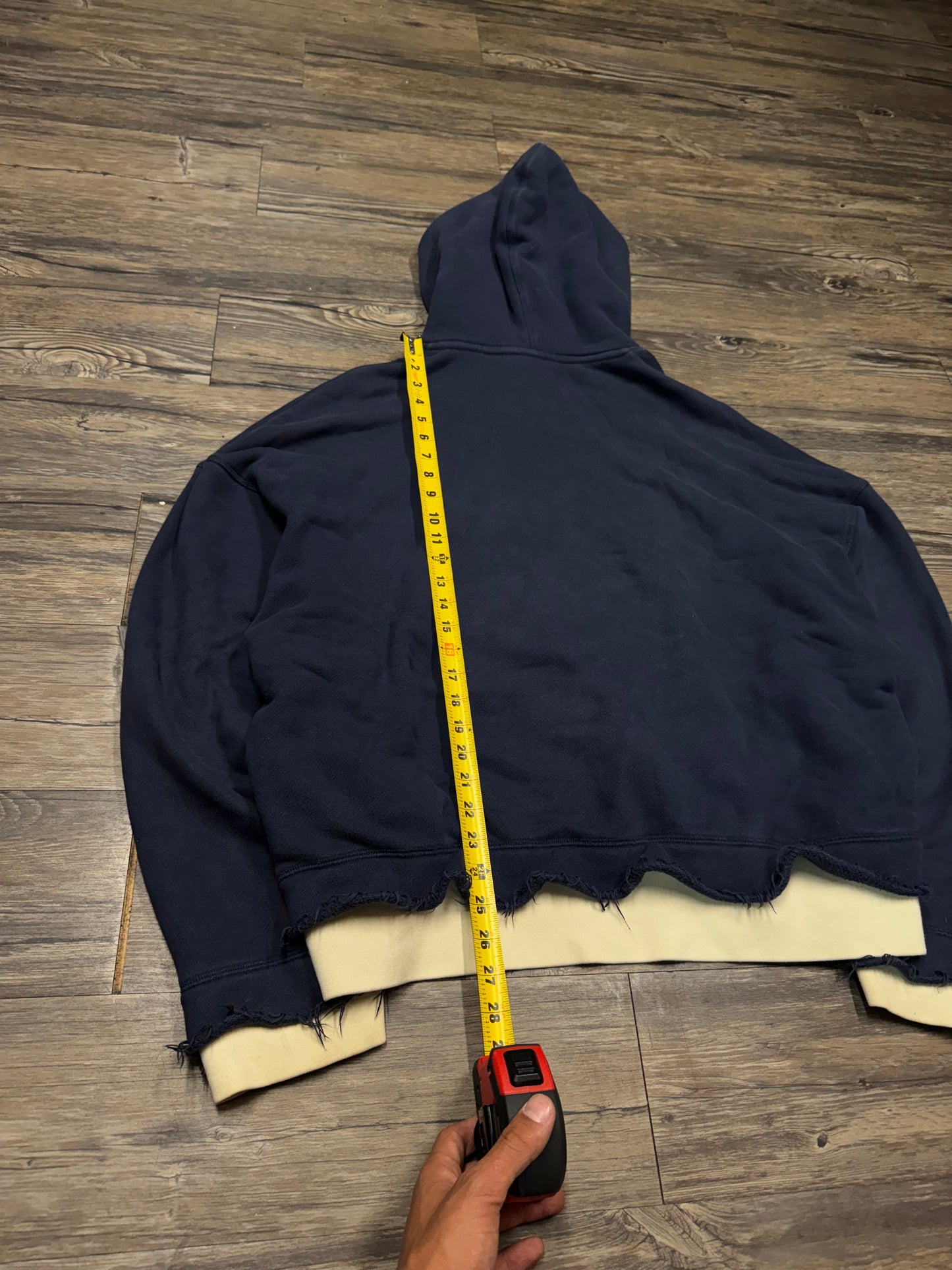PALM ANGELS DOUBLE HOODED LAYERED SWEATSHIRT (S)