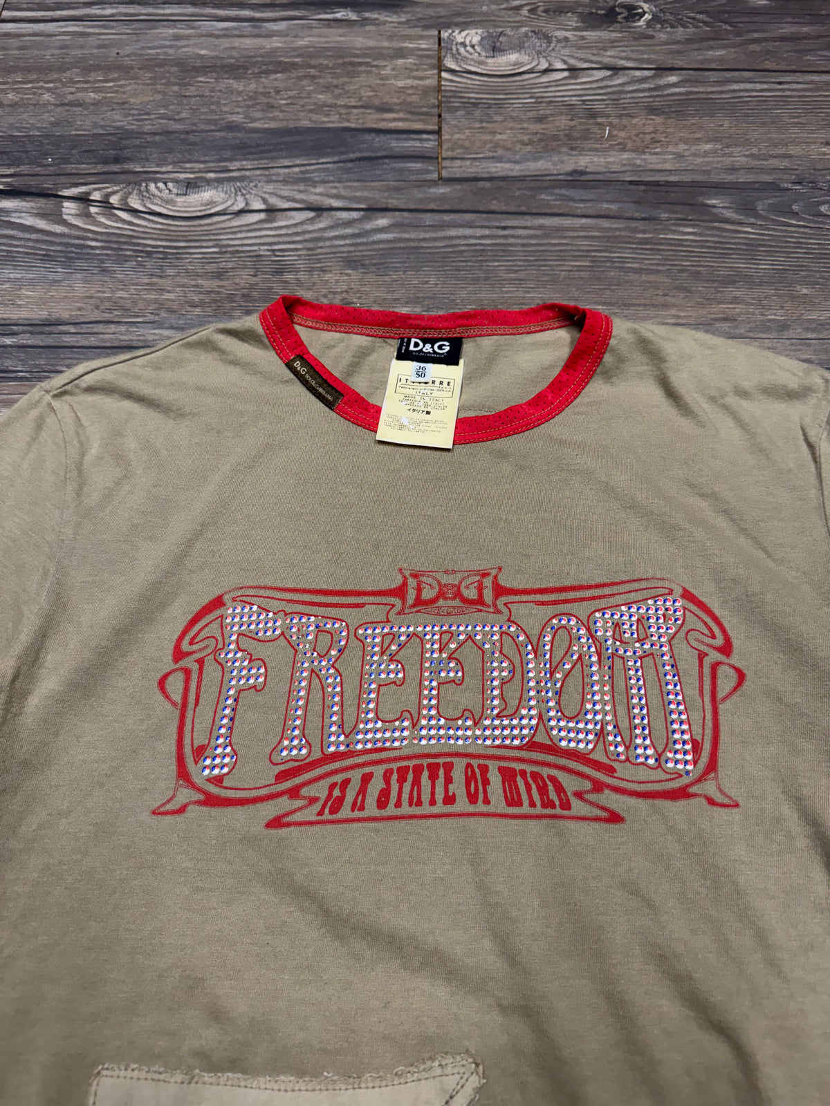 DOLCE & GABBANA ‘FREEDOM’ RINGER T-SHIRT (M)