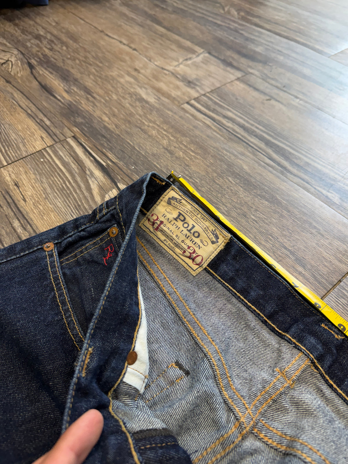 POLO RALPH LAUREN DARKWASH DENIM JEANS (30)
