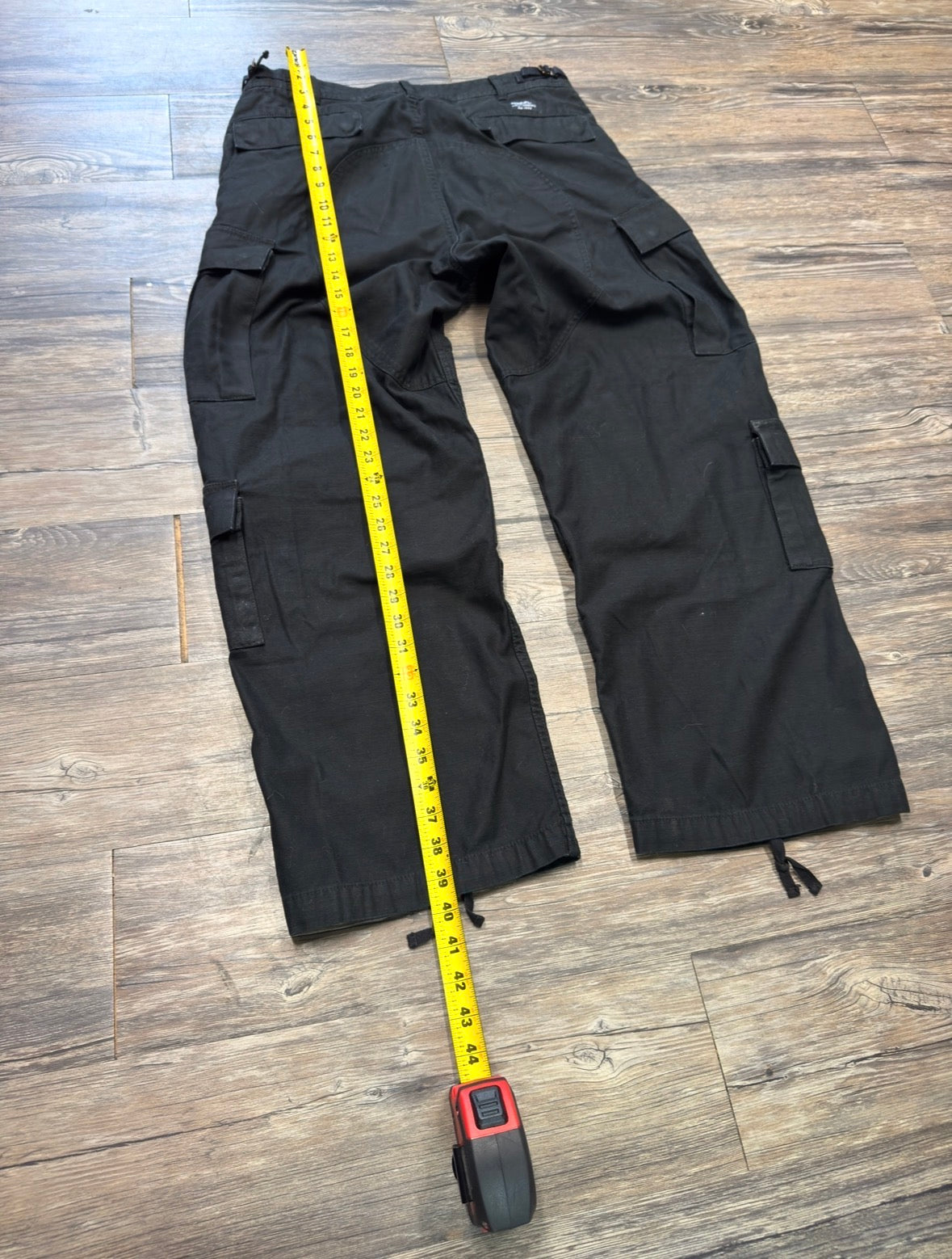 SUPREME X MFG BLACK TACTICAL CARGO PANTS (32)