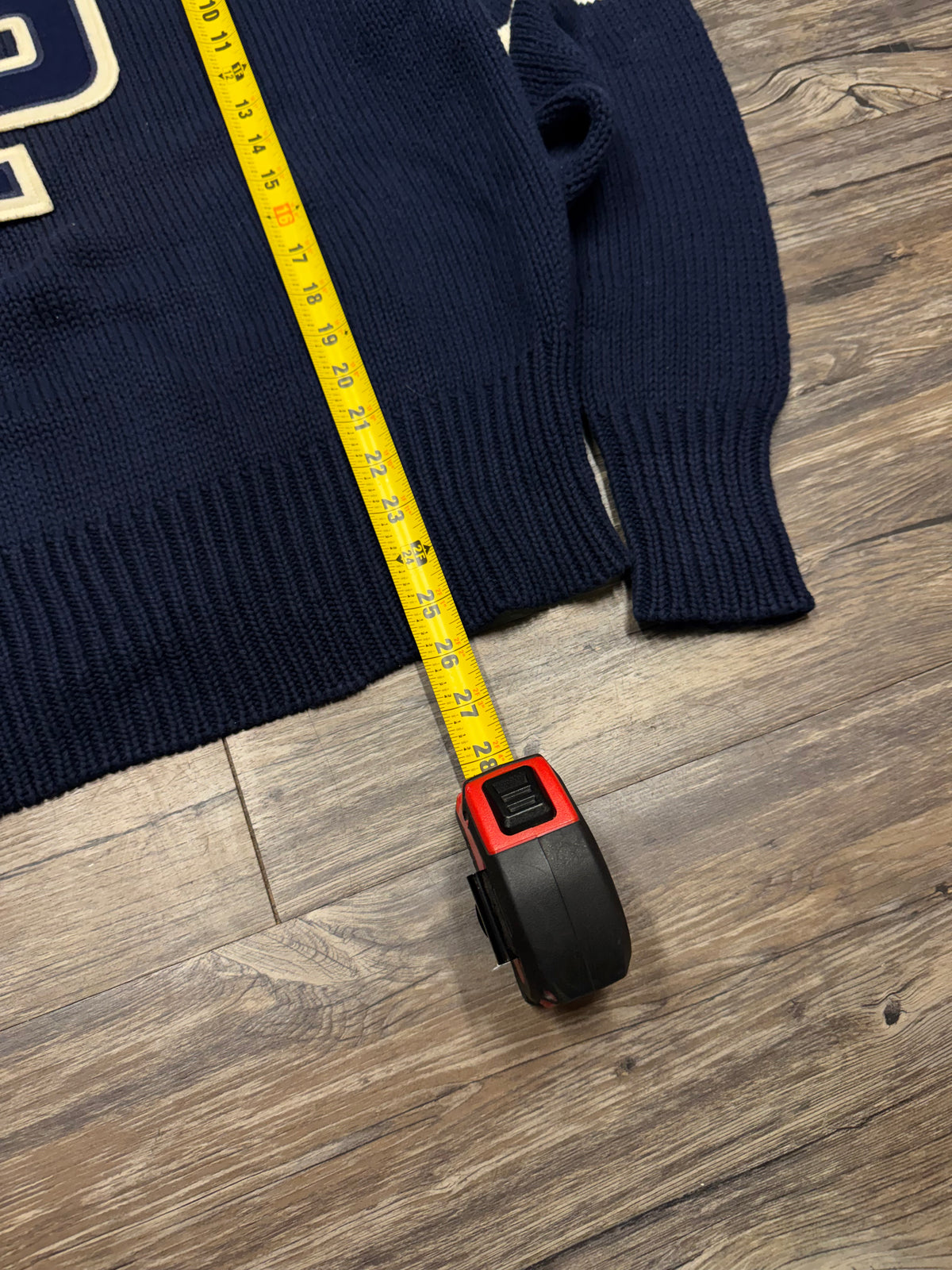 POLO RALPH LAUREN 1990 VARSITY LETTER KNIT SWEATER (L)