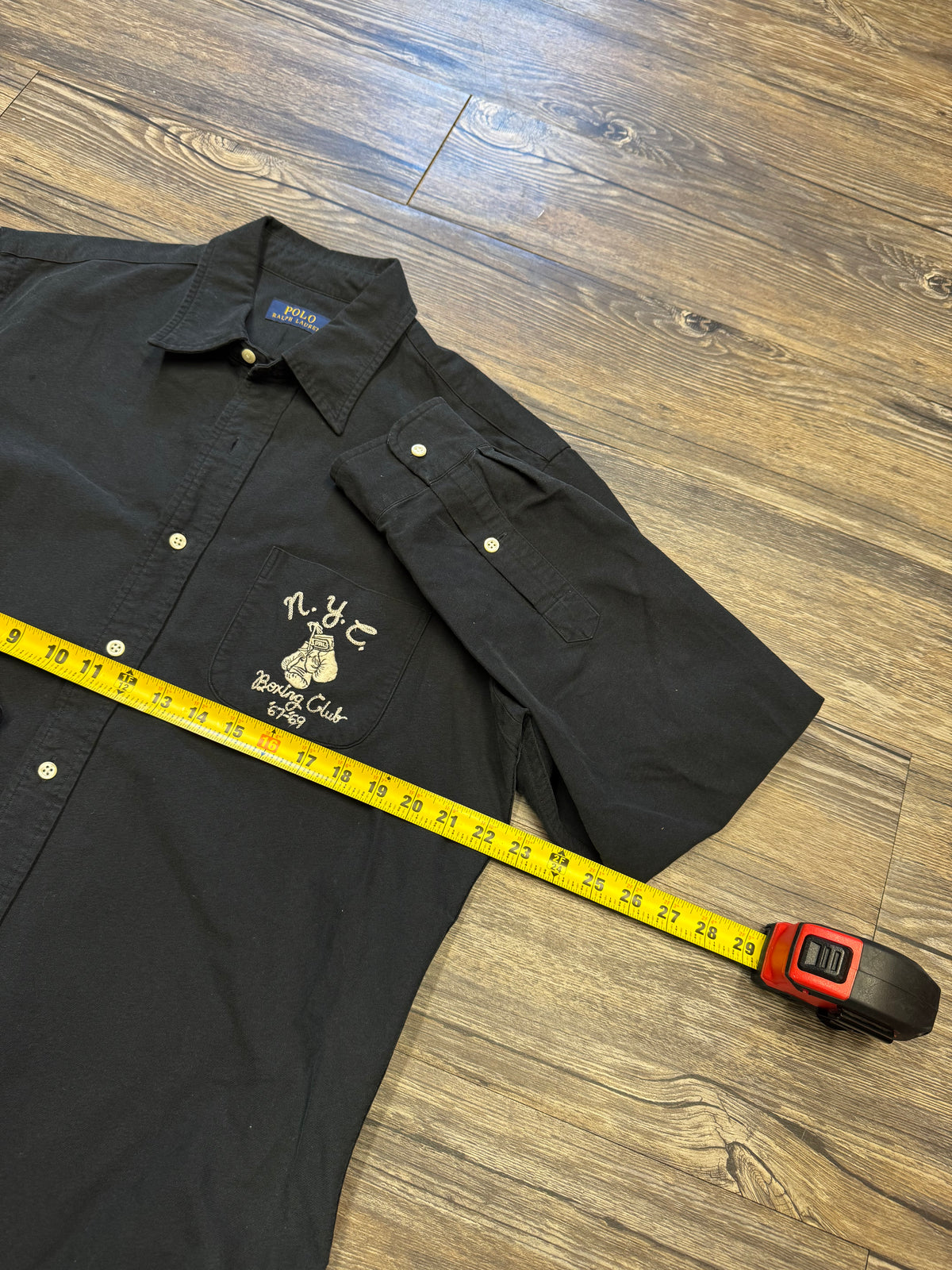 POLO RALPH LAUREN NEW YORK BOXING BUTTON UP SHIRT (L)