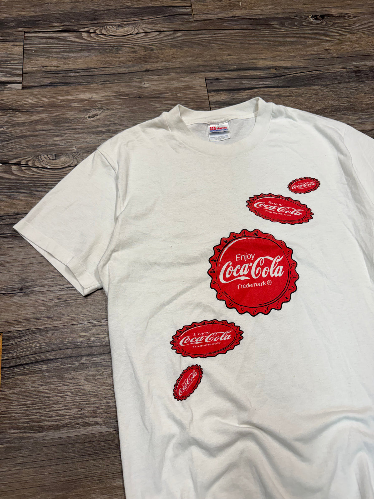 VINTAGE COCA-COLA BOTTLE CAP T-SHIRT (M)