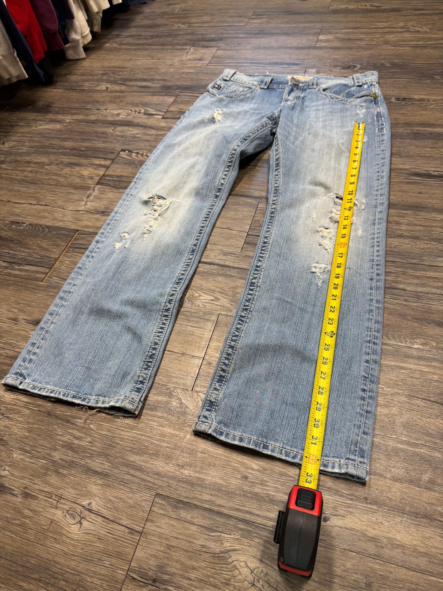 Y2K MEK DENIM EMBROIDERED JEANS (34)