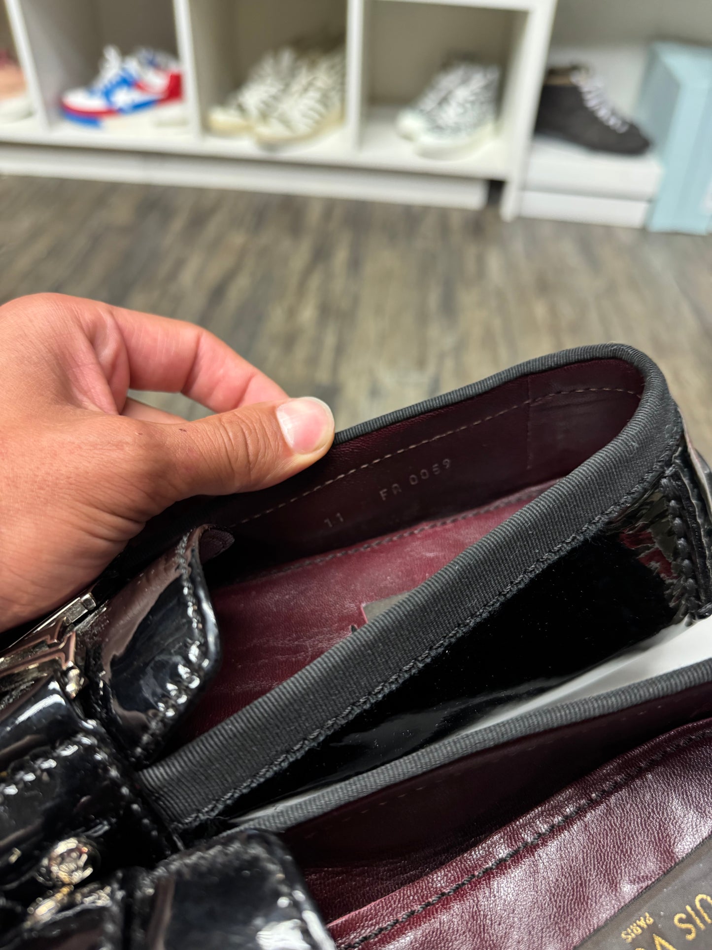 LOUIS VUTTION BLACK PATENT LEATHER LOAFERS (11)