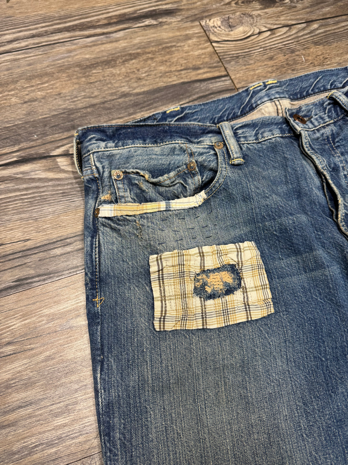 POLO RALPH LAUREN PATCH WORK JEANS (36)