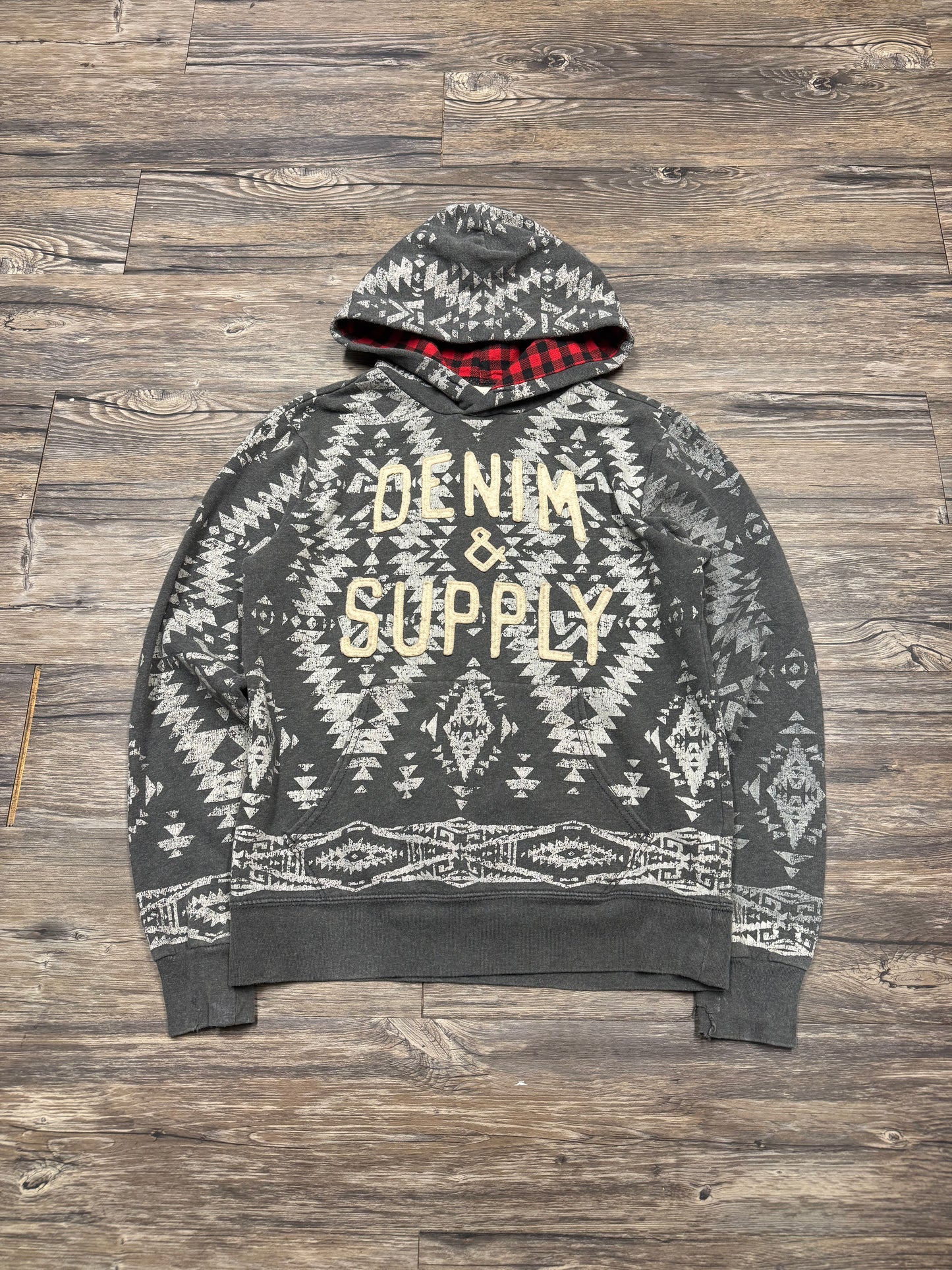 POLO RALPH LAUREN DENIM & SUPPLY AZTEC HOODIE (XS)