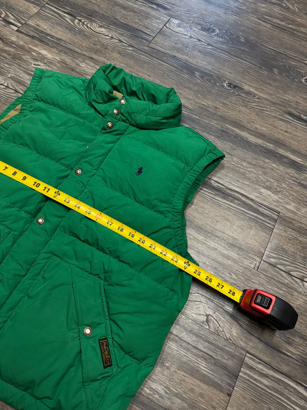 POLO RALPH LAUREN DOWN LUCKY GREEN PUFFER VEST (XXL)