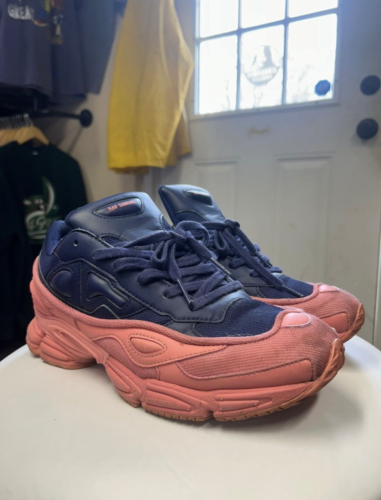 ADIDAS X RAF SIMONS LOW TOP SNEAKERS (M 9)