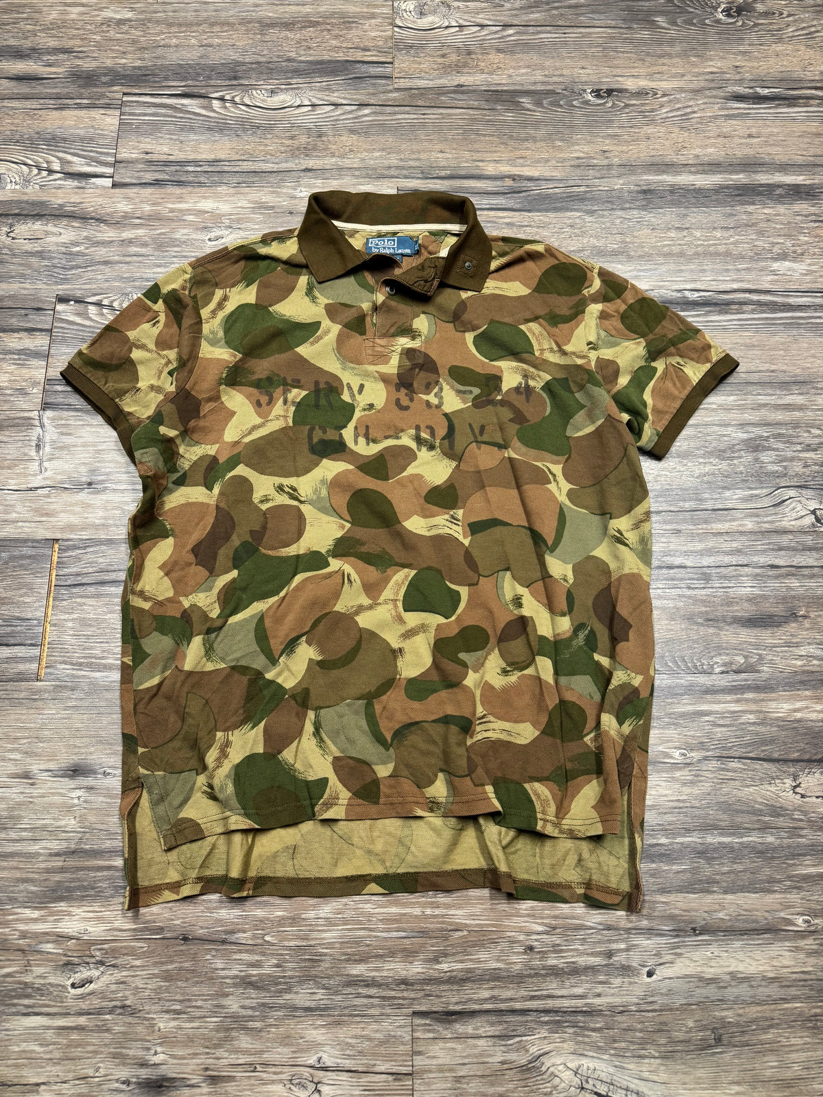 POLO RALPH LAUREN 90’s DUCK CAMO FLAG POLO (XL)