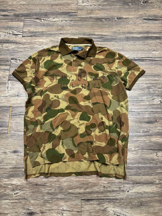 POLO RALPH LAUREN 90’s DUCK CAMO FLAG POLO (XL)