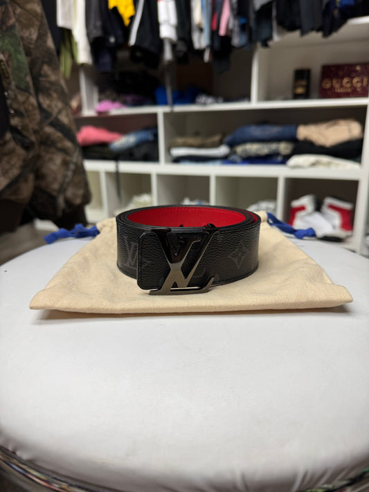 LOUIS VUITTON BLACK MONOGRAM BELT (30-36)