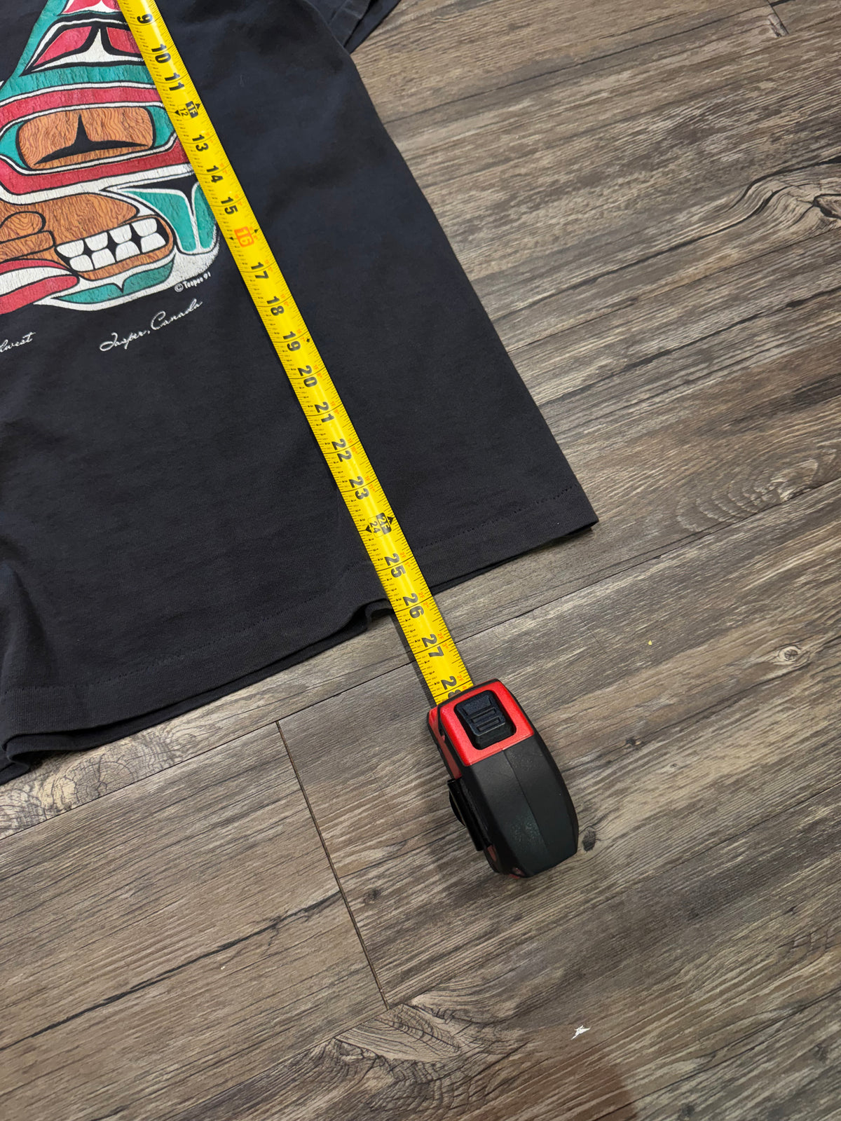 90’s VANCOUVER FADED BLACK T-SHIRT (M)