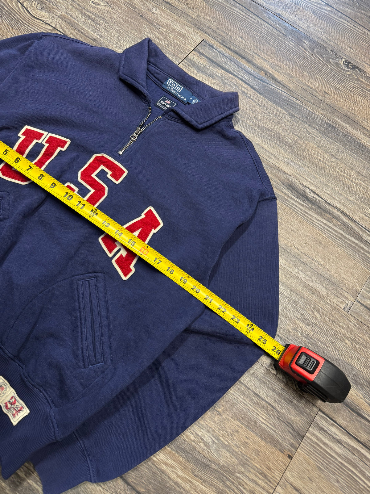 POLO RALPH LAUREN "USA" QUARTER-ZIP (M)