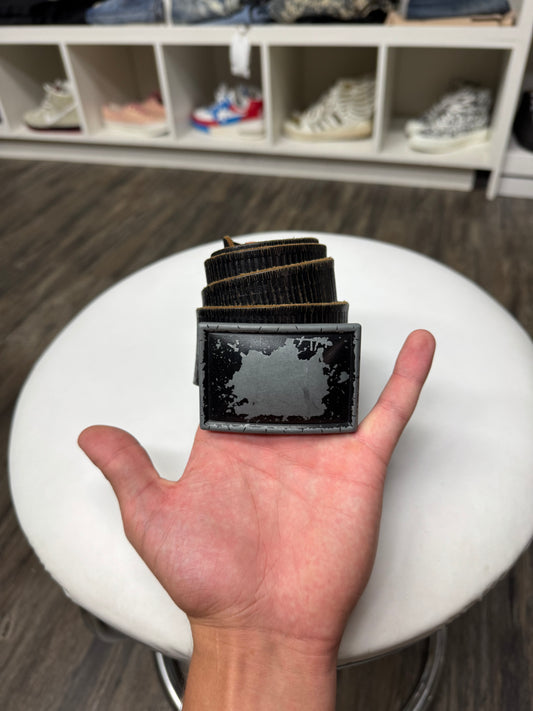 VINTAGE BLACK WESTERN STYLE TEXTURED BELT (30-38)