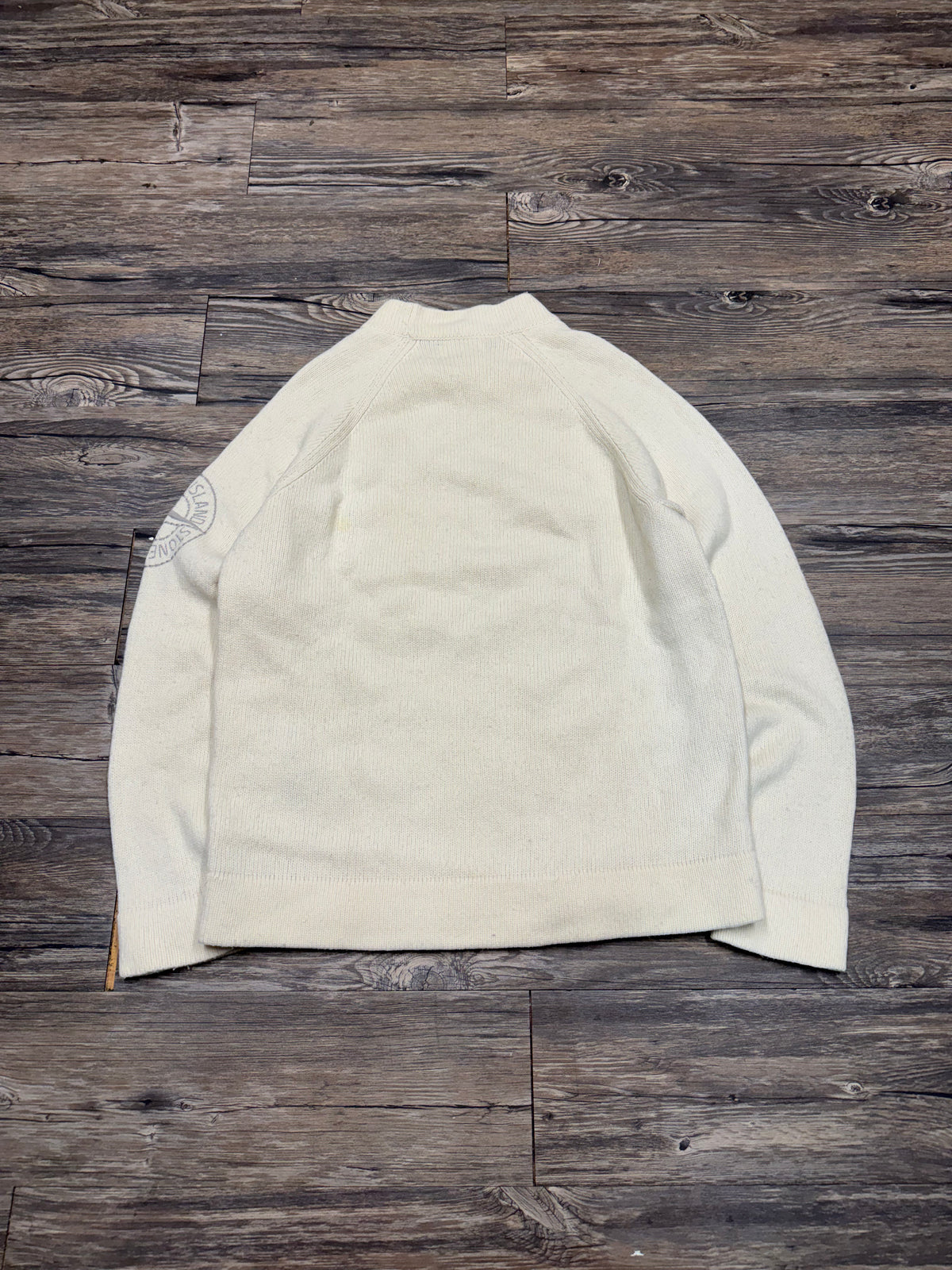 STONE ISLAND 1990’s MOCK NECK WOOL CREWNECK SWEATER (M)