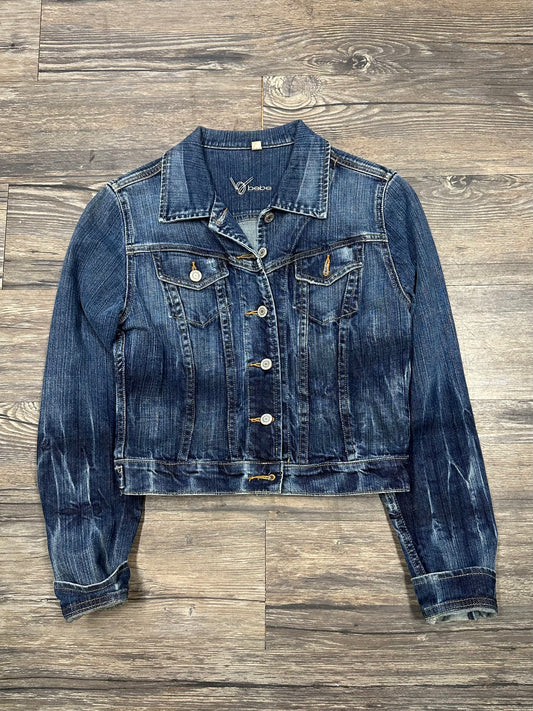 Y2K BEBE FADED DENIM JACKET (MEDIUM)