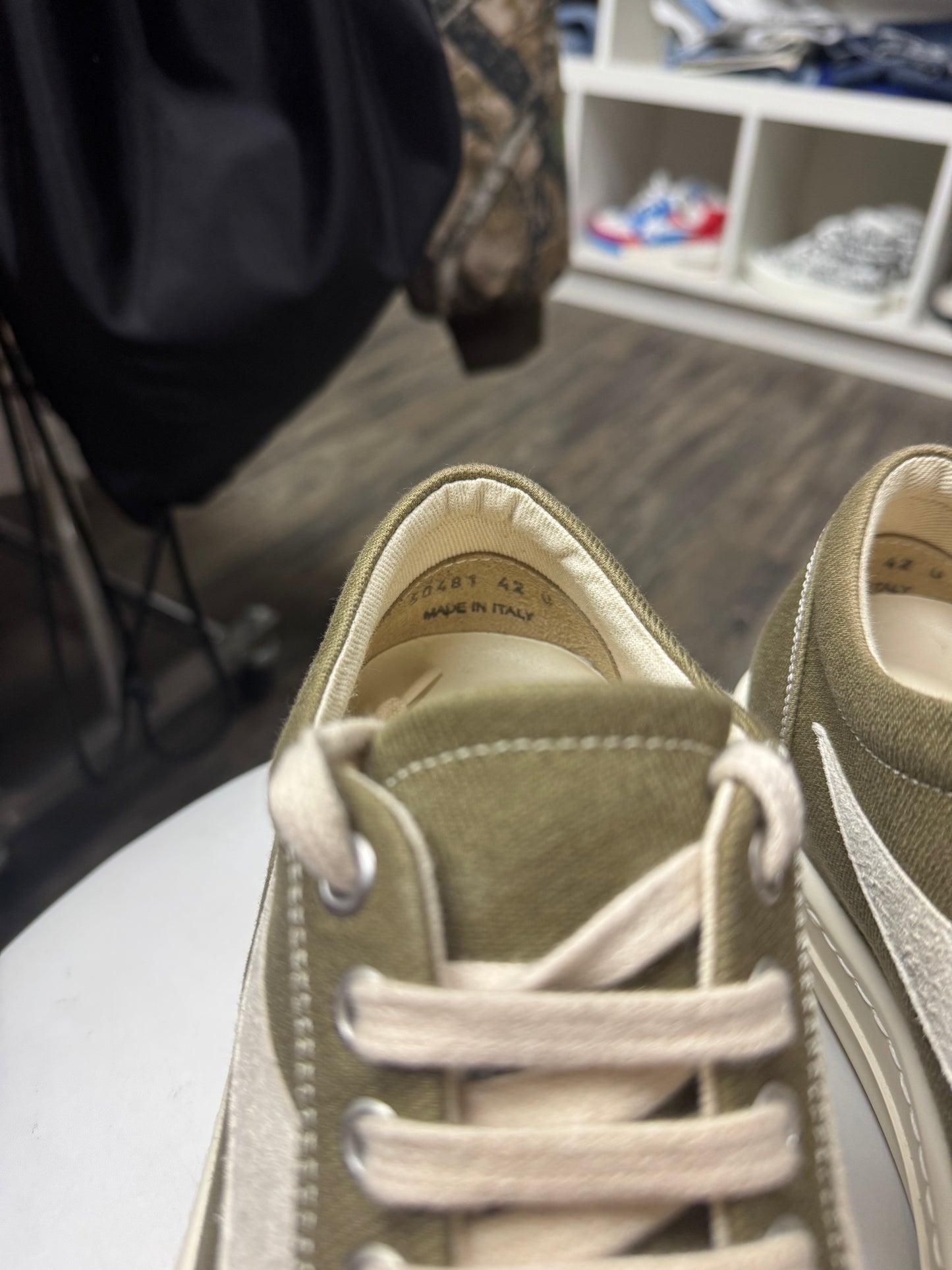 RICK OWENS DRKSHDW VINTAGE SAGE LOW SNEAKERS (42)