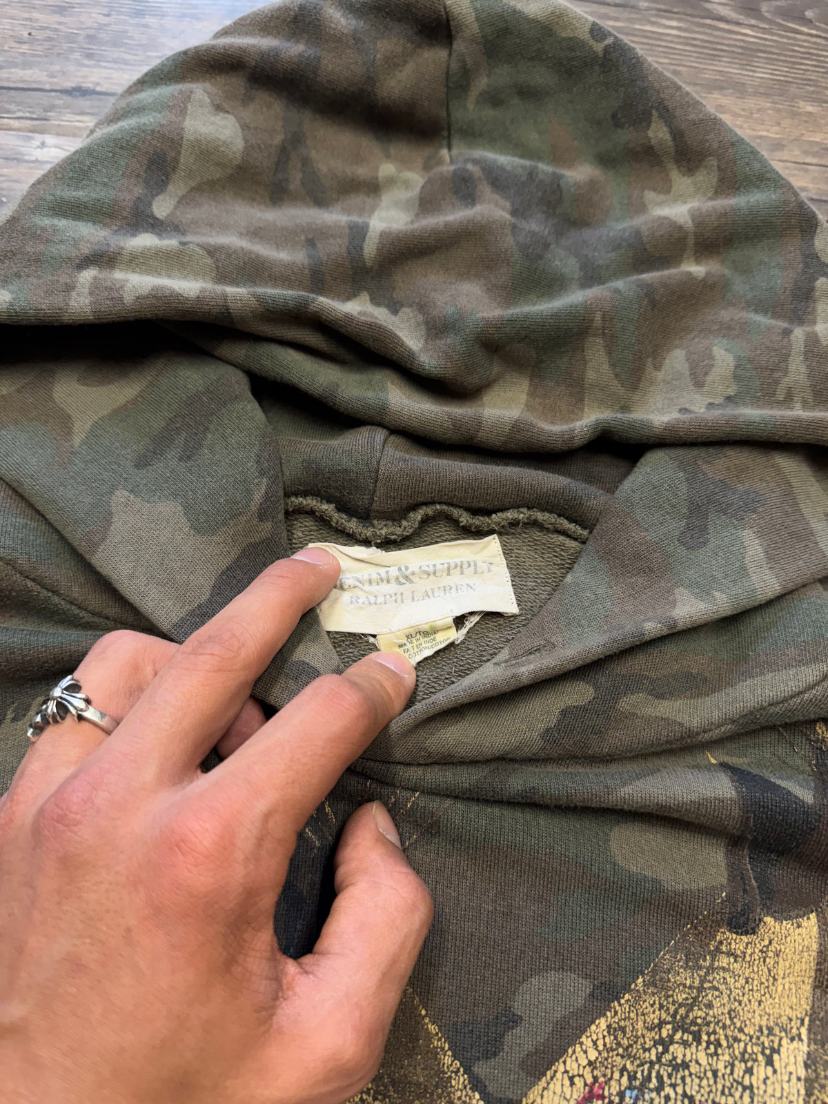 POLO RALPH LAUREN DENIM & SUPPLY NATIVE HOODIE(XL)