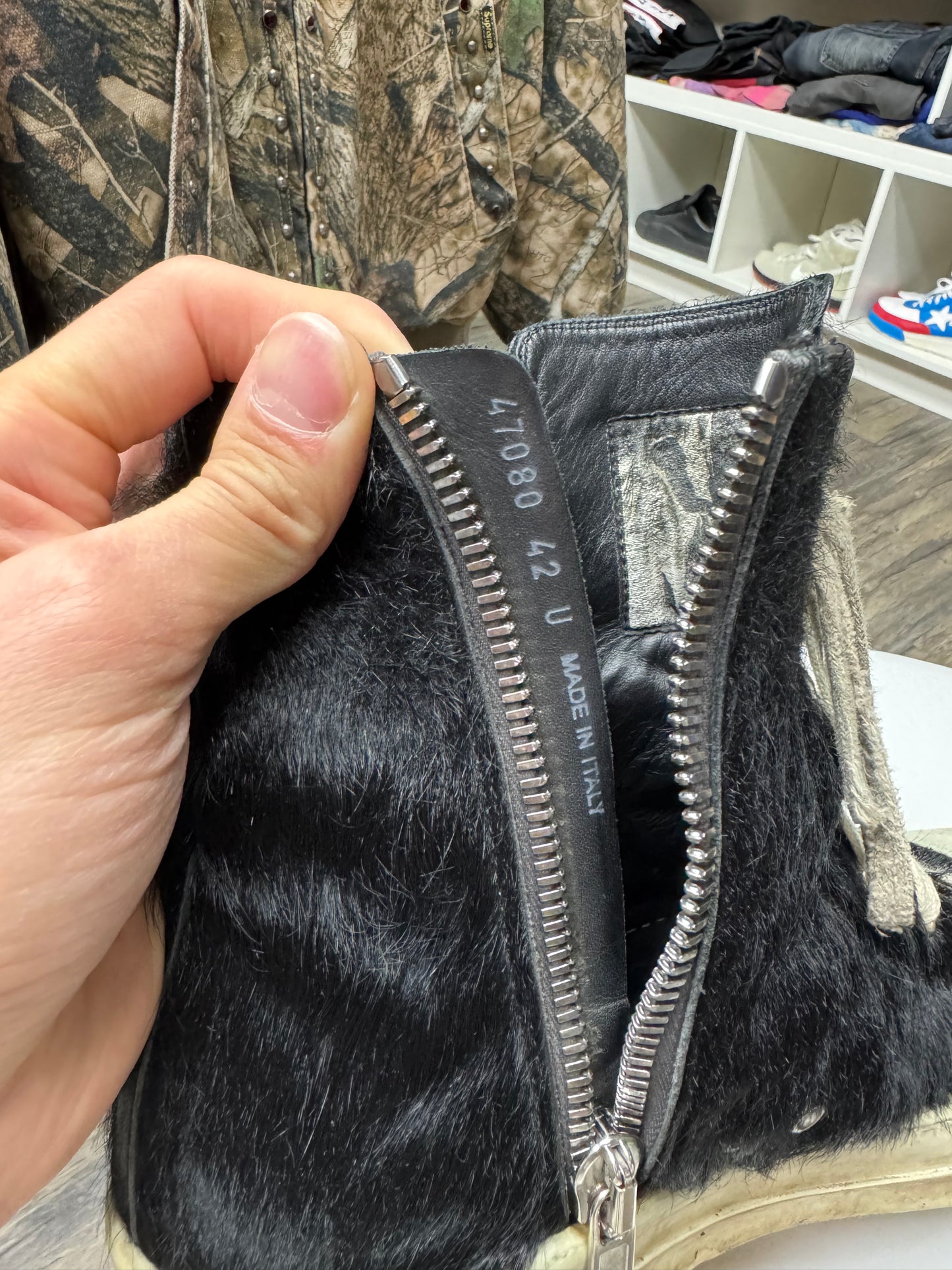 RICK OWENS PONY HAIR RAMONES (42)