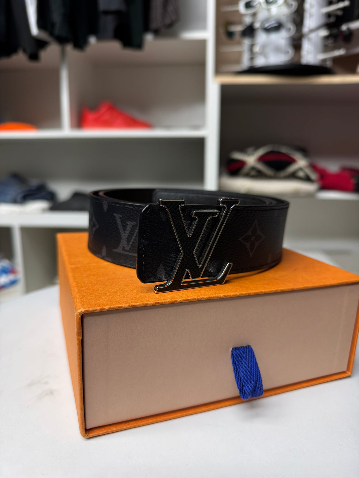 LOUIS VUITTON MONOGRAM INITIALES BELT (OS)