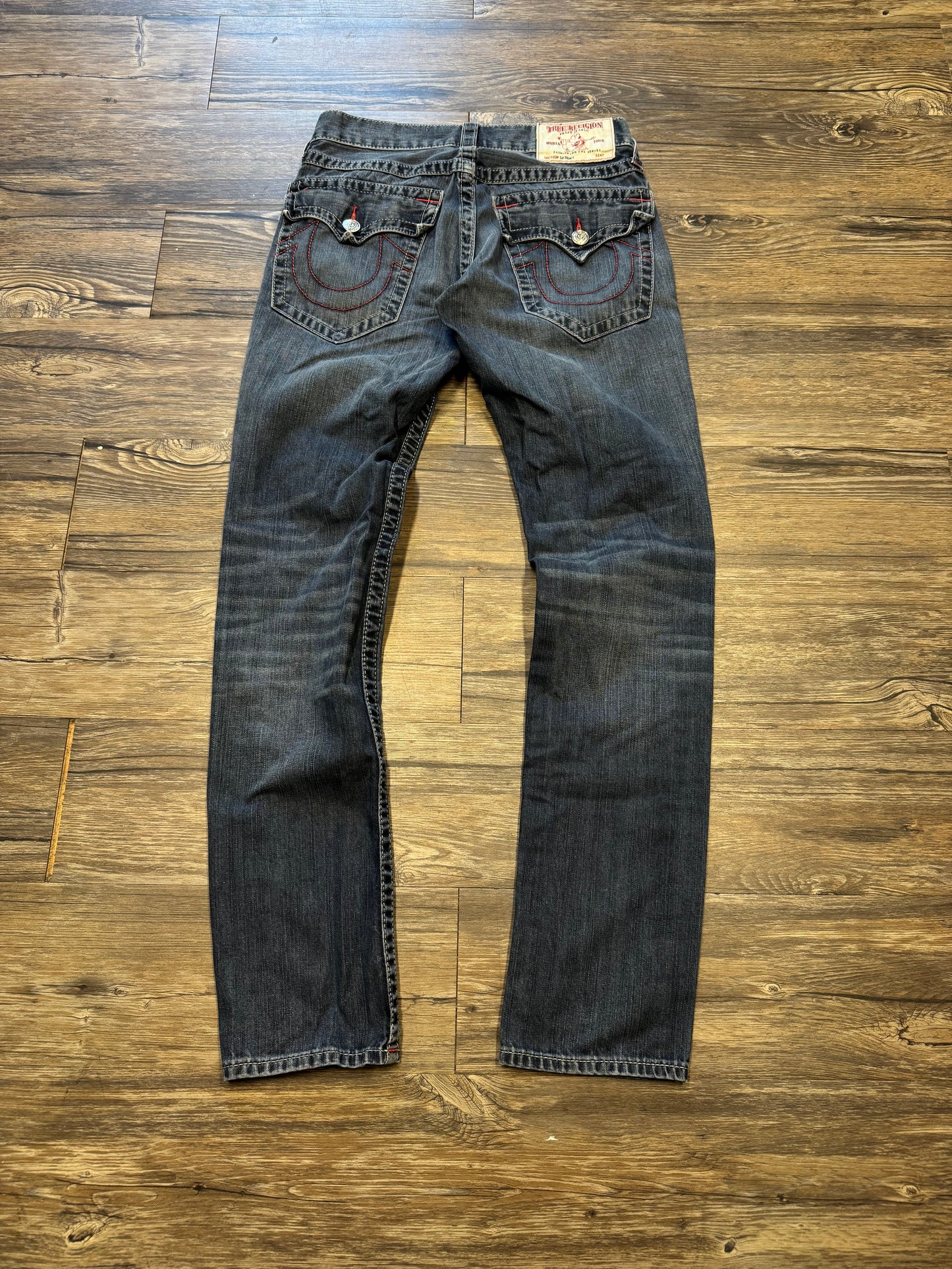TRUE RELIGION RICKY STRAIGHT FLAP JEANS (30)
