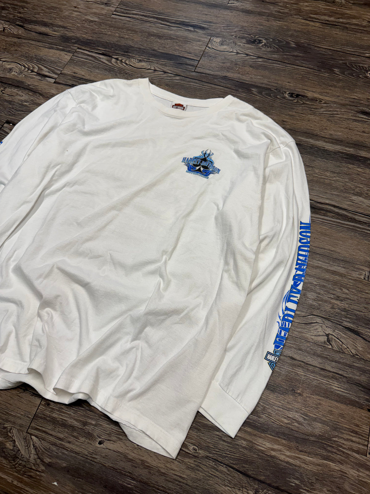 VINTAGE HARLEY DAVIDSON BADGE LONGSLEEVE SHIRT (XXL)