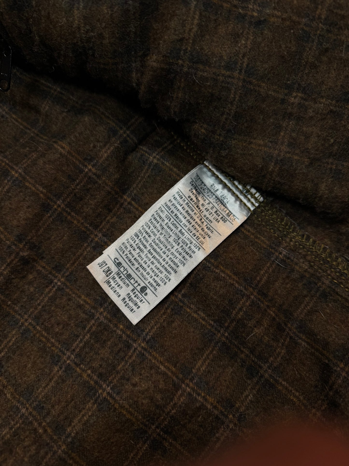 BROWN CARHARTT BLANKET LINED DETROIT JACKET (M)