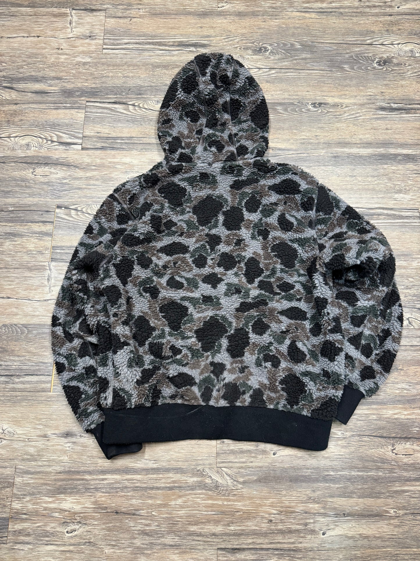 CARHARTT WIP DUCK CAMO FLEECE HOODED ZIP UP JACKET (L)