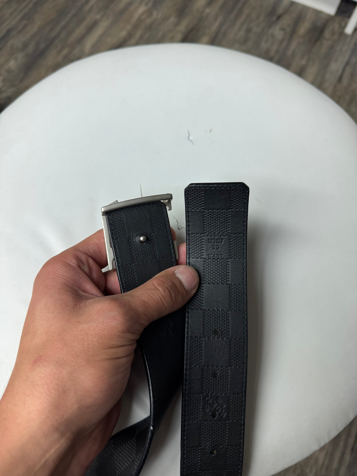 LOUIS VUITTON DAMIER REVERSABLE BELT (OS)
