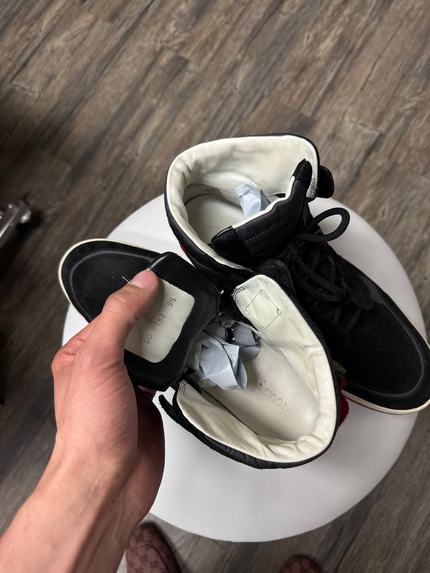 LOUIS VUITTON BLACK BASKETBALL SNEAKER (9.5)