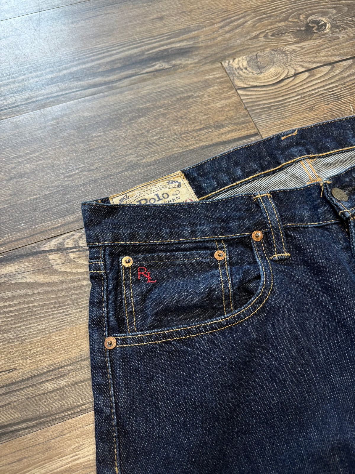 POLO RALPH LAUREN DARKWASH DENIM JEANS (30)